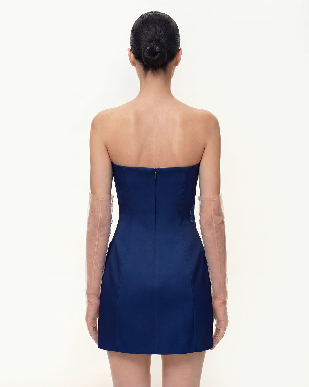 Ninon Strapless Mini Dress - Navy Floral