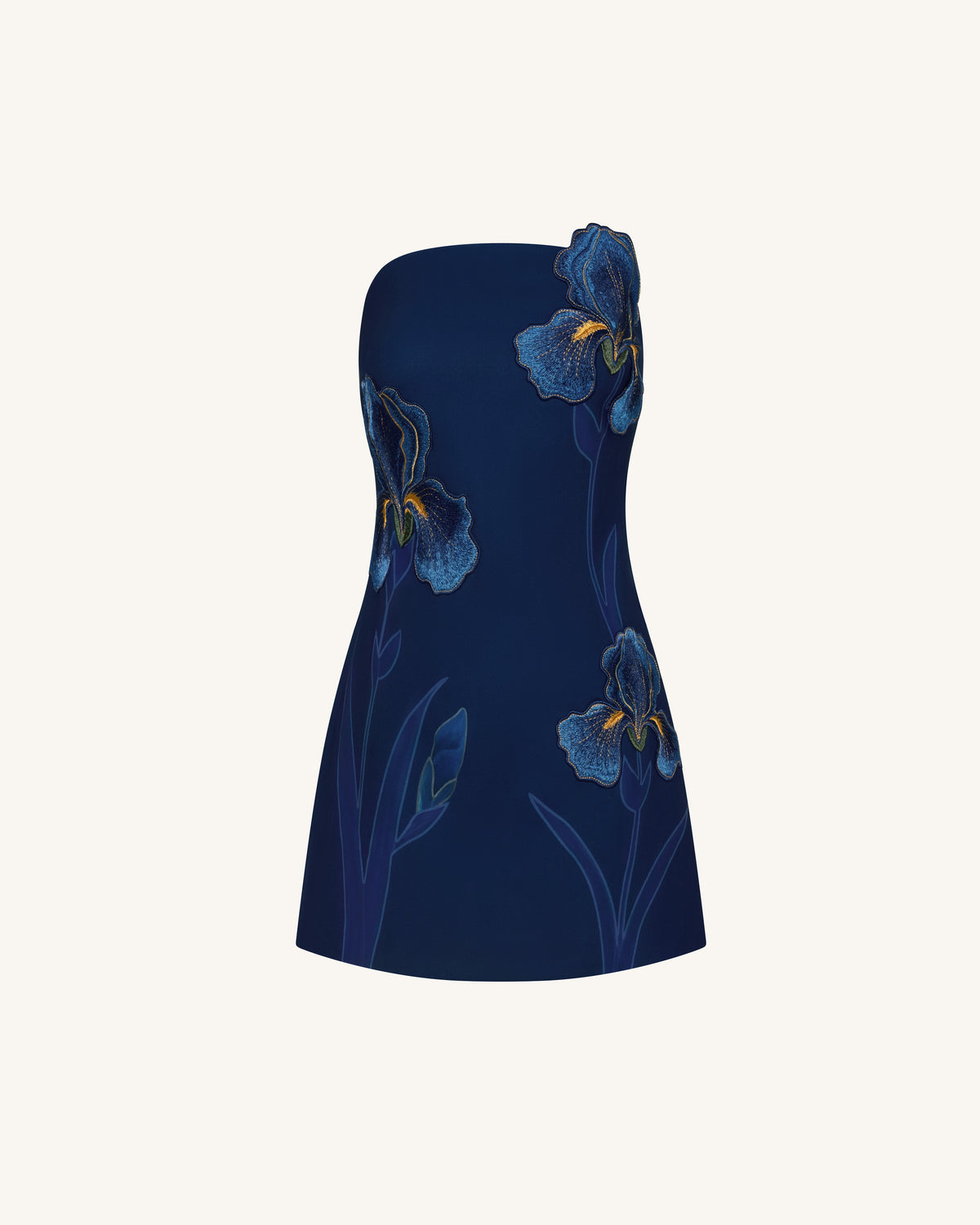 Ninon Strapless Mini Dress - Navy Floral