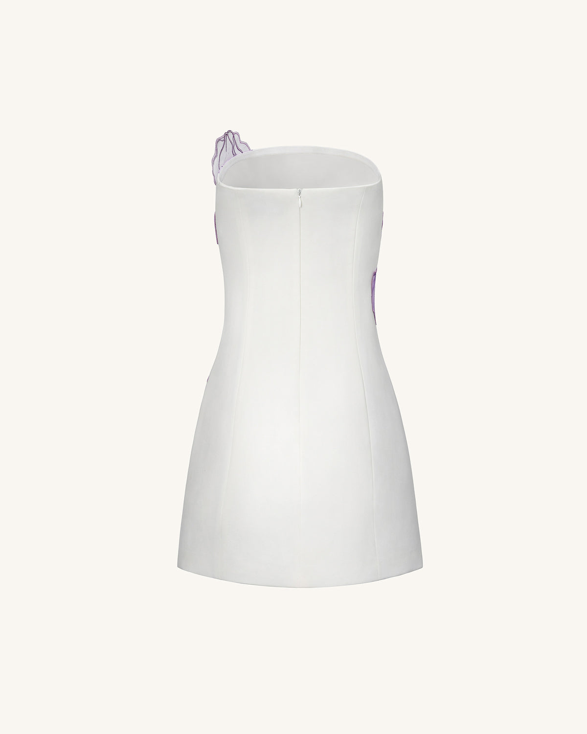 Ninon Strapless Mini Dress - White Floral