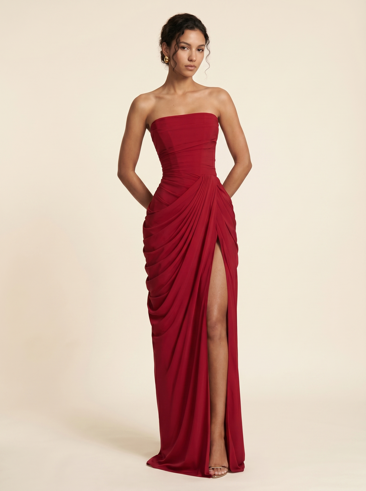 Odessa Maxi Dress - Deep Red