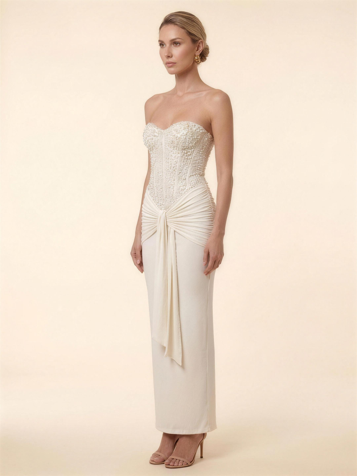 Olympe Corset Maxi Dress - Ivory