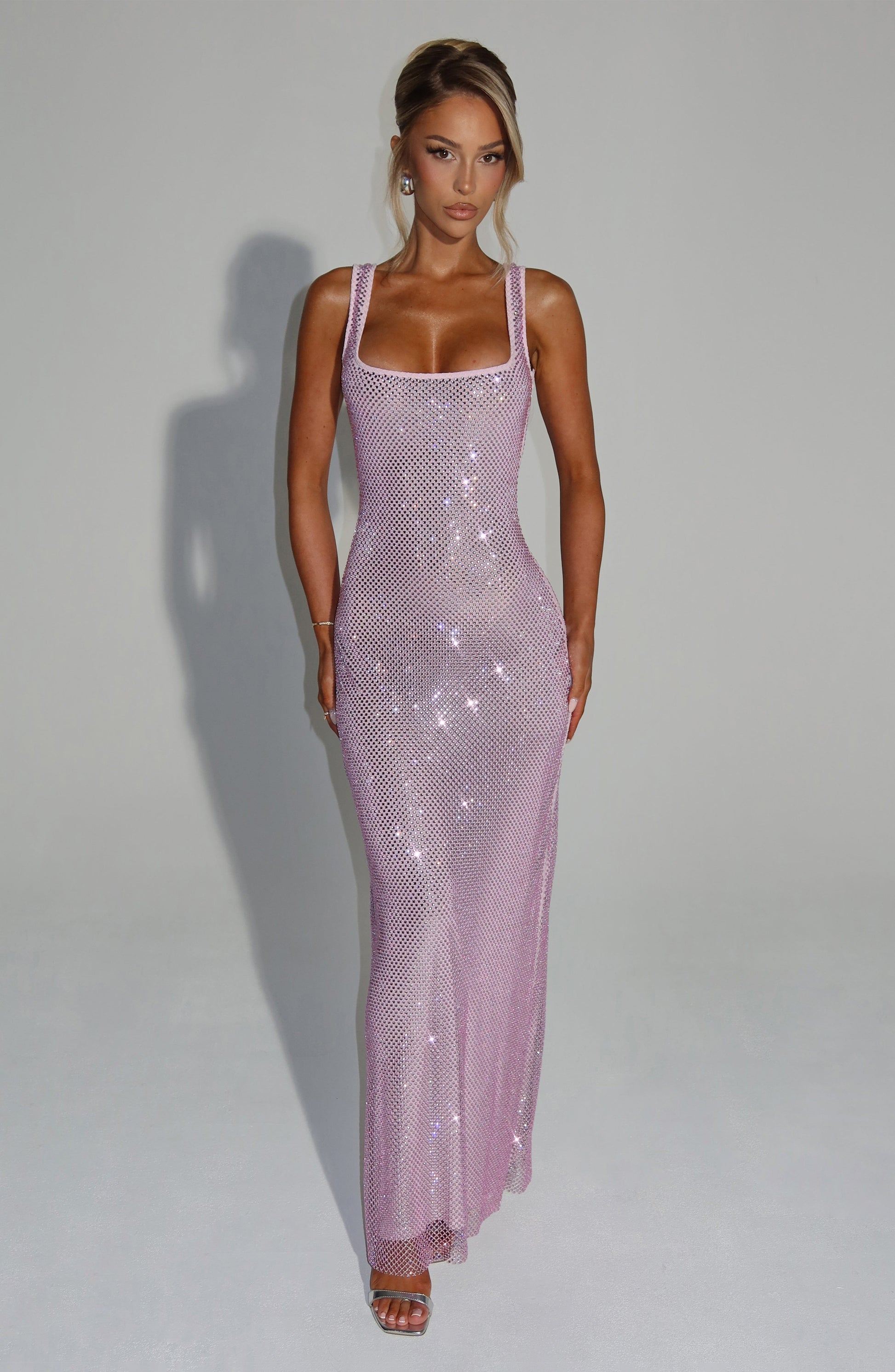 Parker Maxi Dress - Pink, front