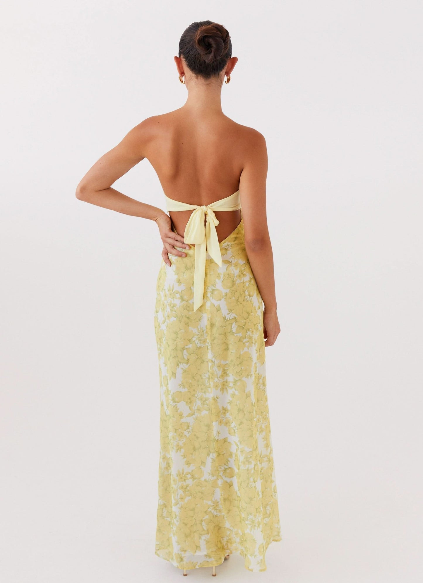 Molly Maxi Dress - Yellow, back