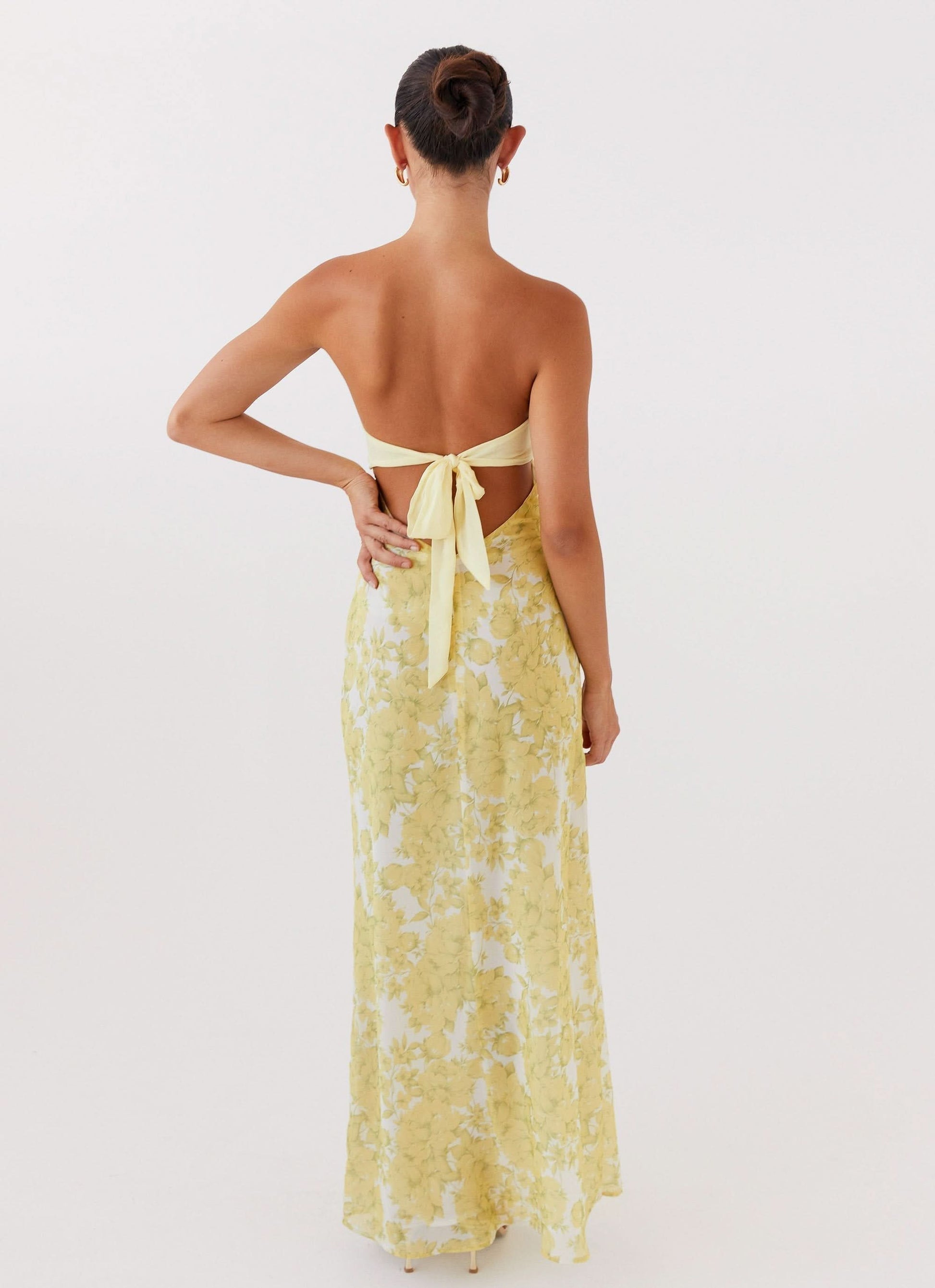 Molly Maxi Dress - Yellow, back
