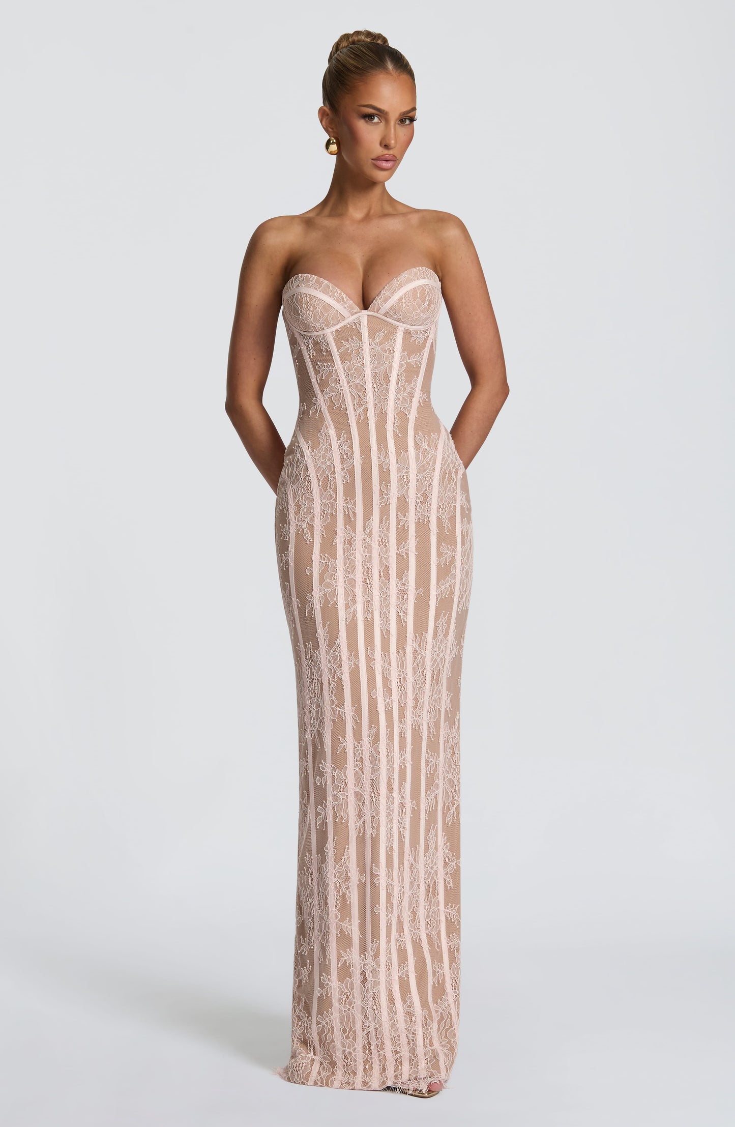 Talia Floral Satin Maxi Dress