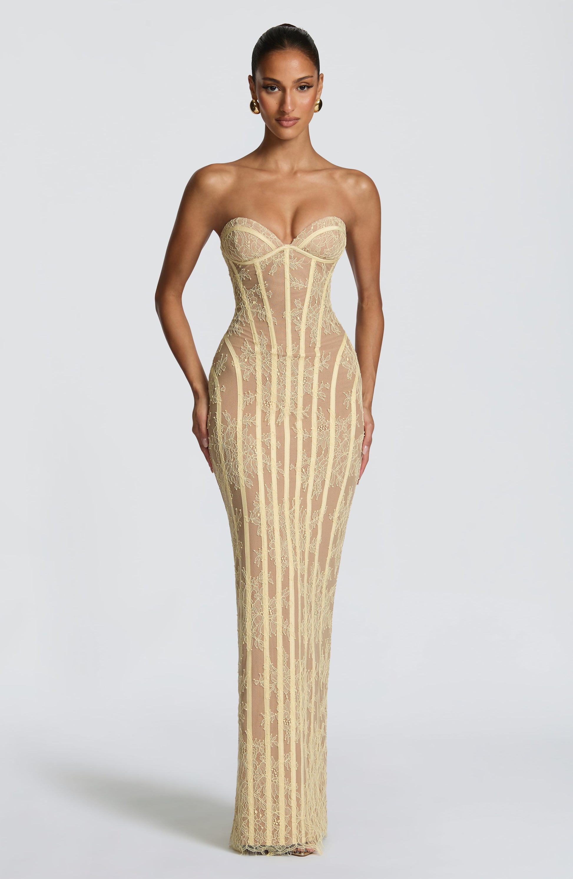 Talia Floral Satin Maxi Dress