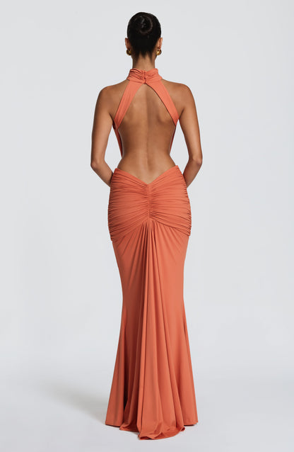 Delphine Cutout Halter Maxi Dress