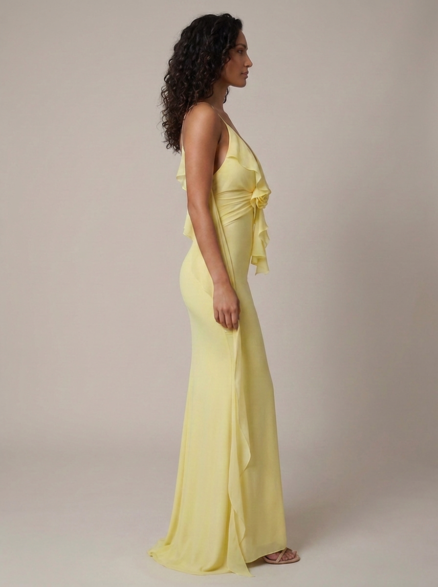 Elina Floral Open Maxi Dress