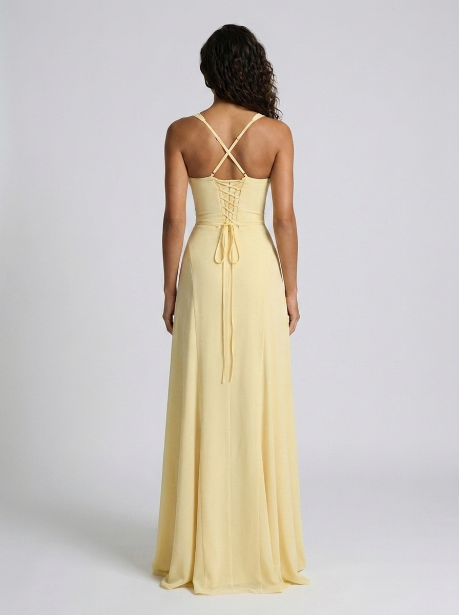 Yara Satin Sweetheart Maxi Dress