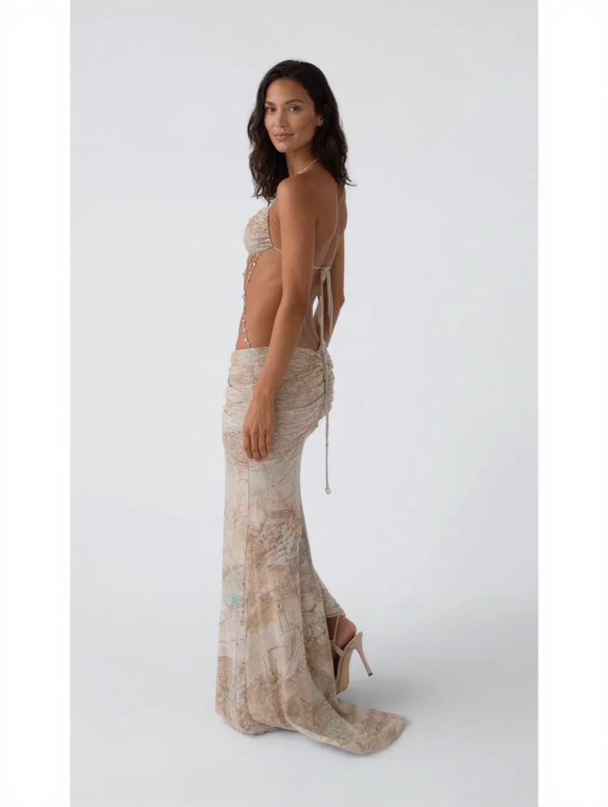 Quinn Embellished Halter Maxi Dress