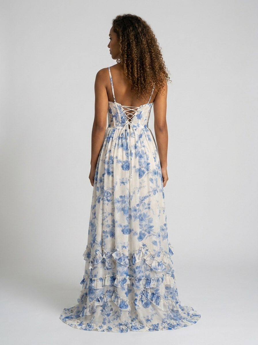 Aurelia Floral Bustier Maxi Dress