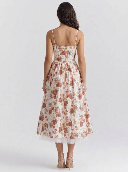 Eliana Bustier Sweetheart Midi Dress
