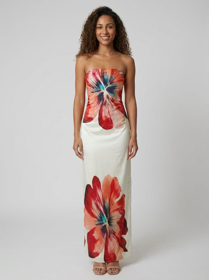 Bella Floral Bustier Maxi Dress