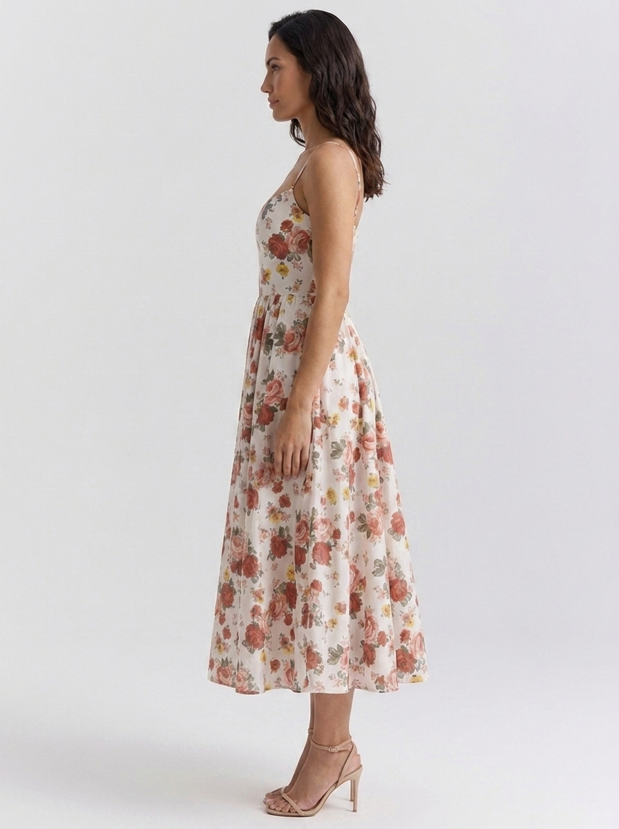 Eliana Bustier Sweetheart Midi Dress