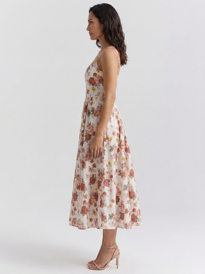 Eliana Bustier Sweetheart Midi Dress