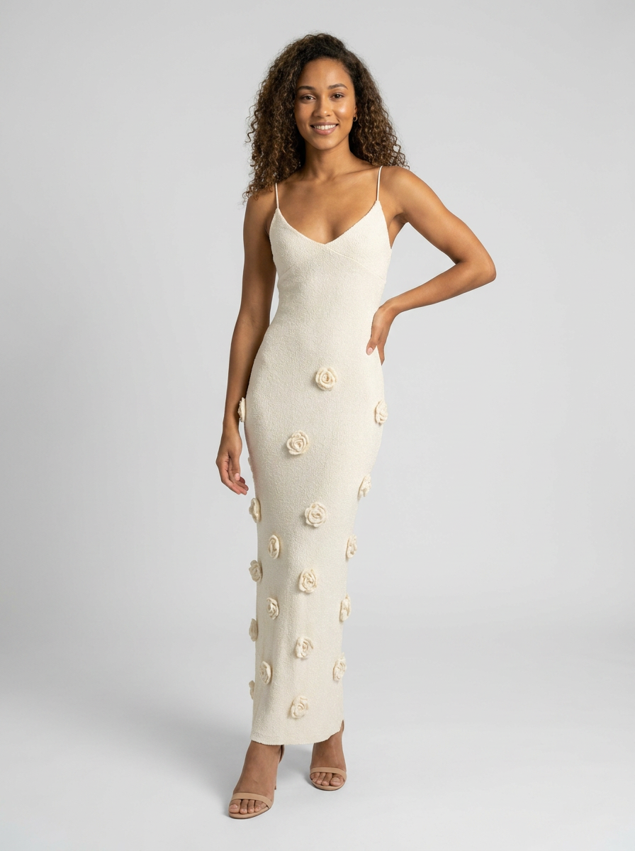 Brielle Floral Knit Maxi Dress