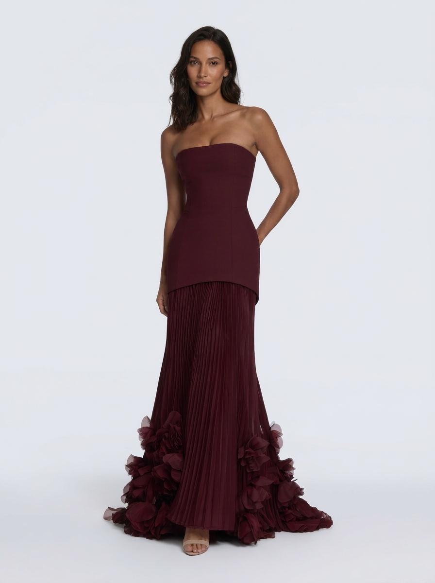 Joelle Floral Pleated Maxi Dress