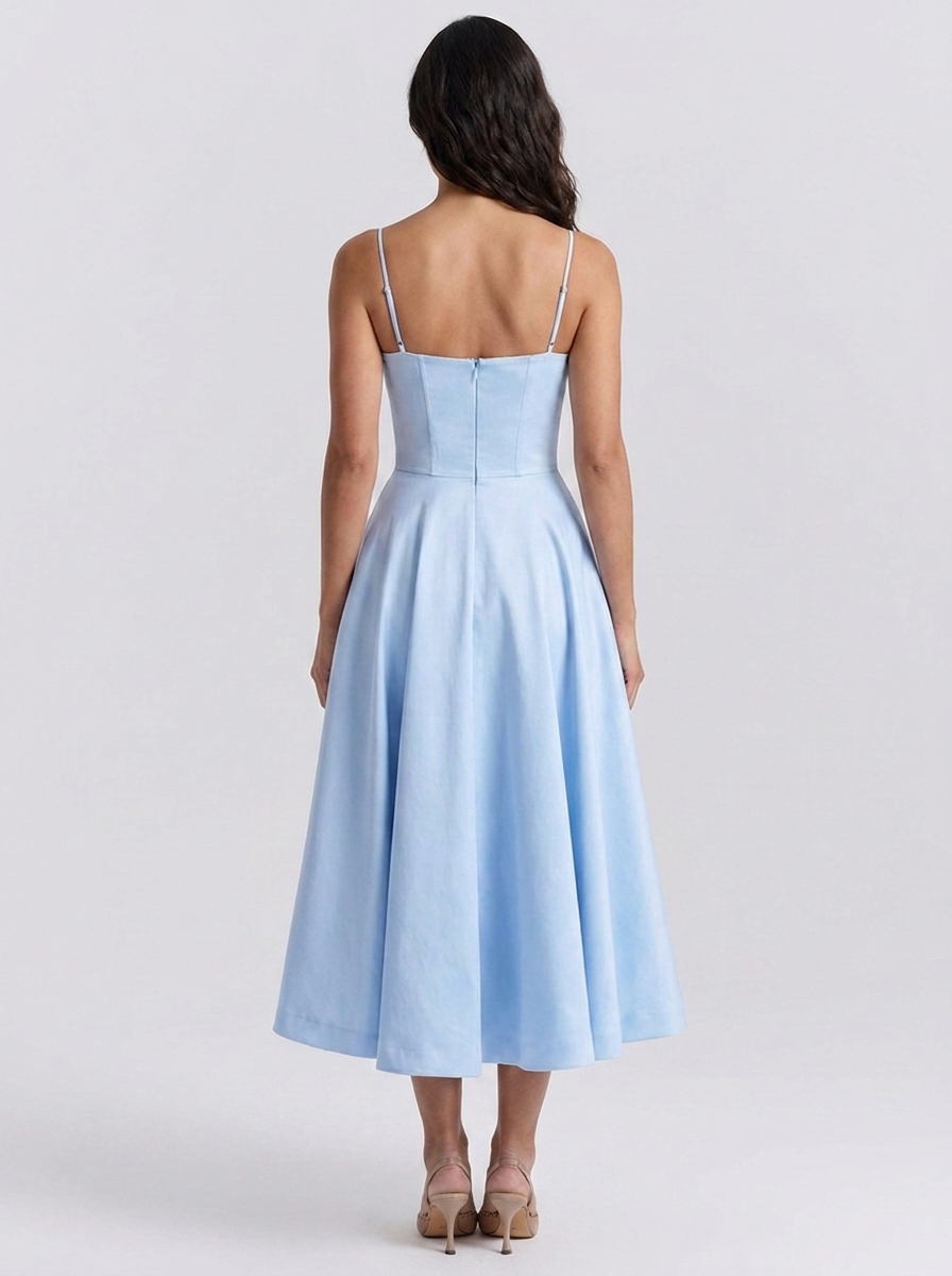 Eliana Bustier Sweetheart Midi Dress