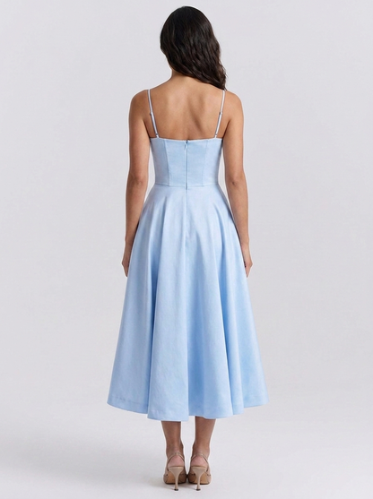 Eliana Bustier Sweetheart Midi Dress