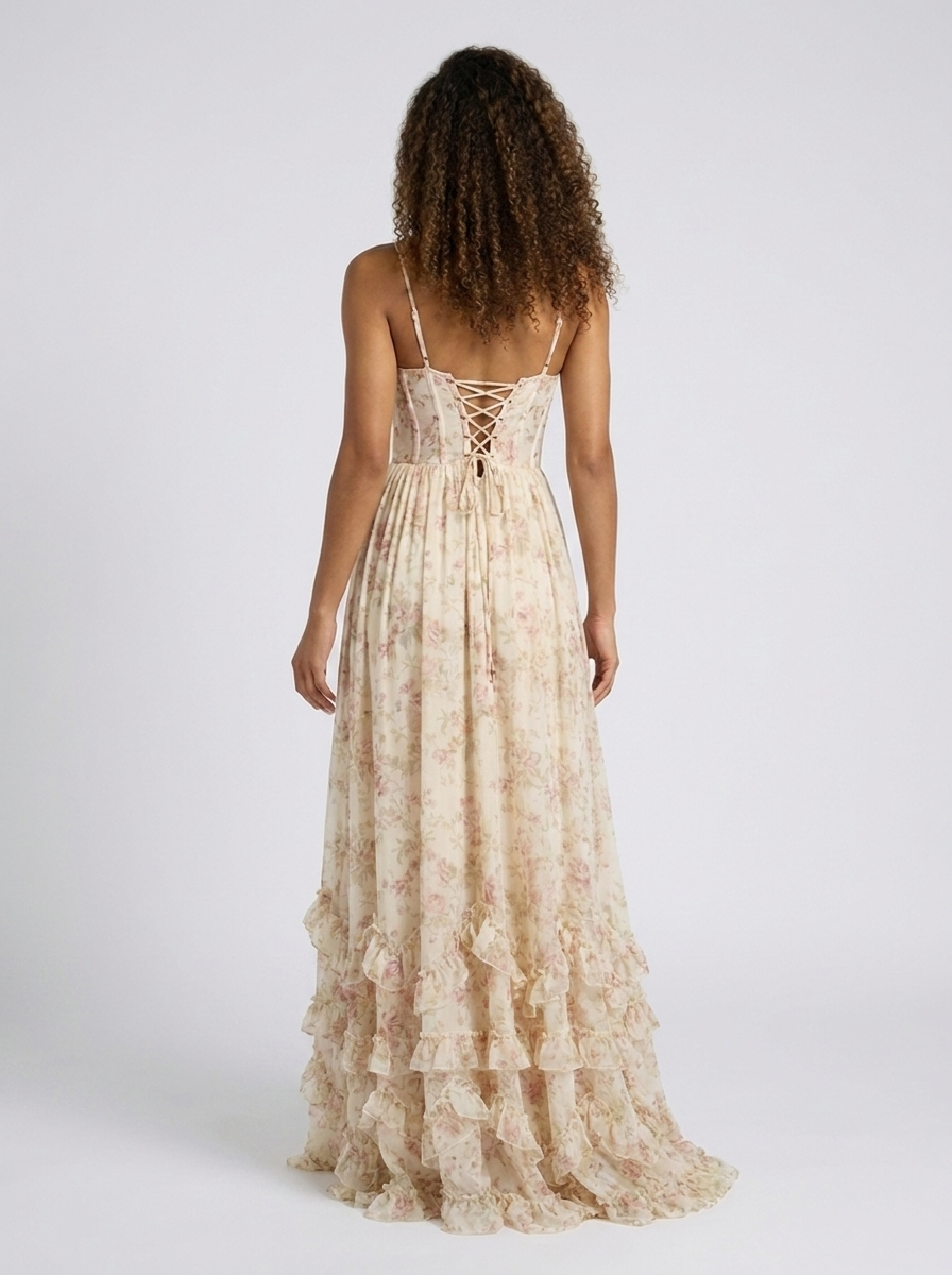 Aurelia Floral Bustier Maxi Dress