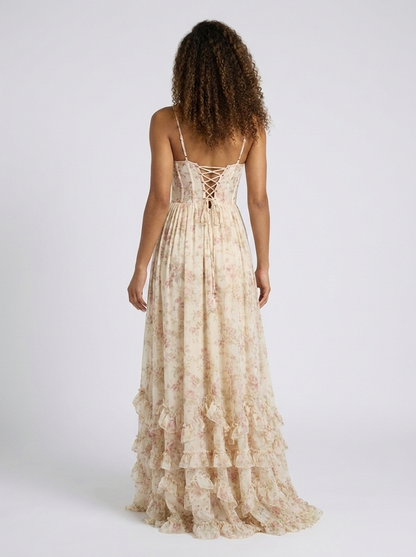 Aurelia Floral Bustier Maxi Dress