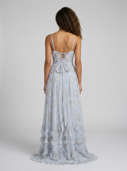 Aurelia Floral Bustier Maxi Dress