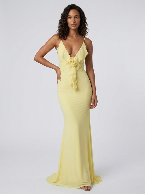 Elina Floral Open Maxi Dress