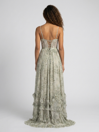 Aurelia Floral Bustier Maxi Dress
