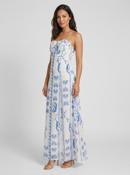 Celine Floral Bustier Maxi Dress
