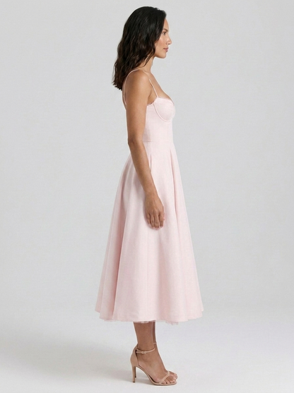 Eliana Bustier Sweetheart Midi Dress