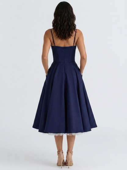 Eliana Bustier Sweetheart Midi Dress