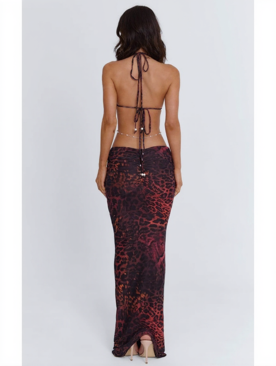Quinn Embellished Halter Maxi Dress
