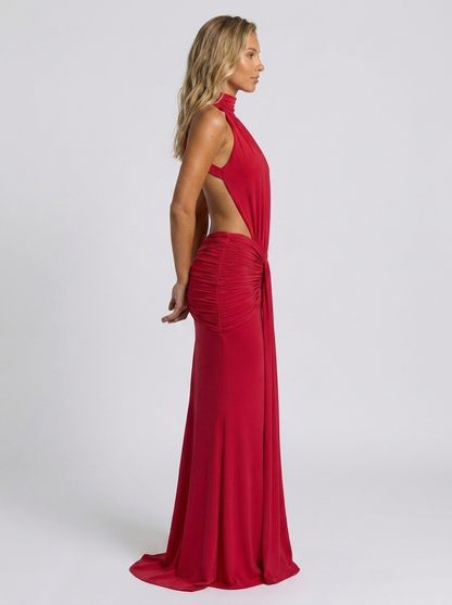 Delphine Cutout Halter Maxi Dress