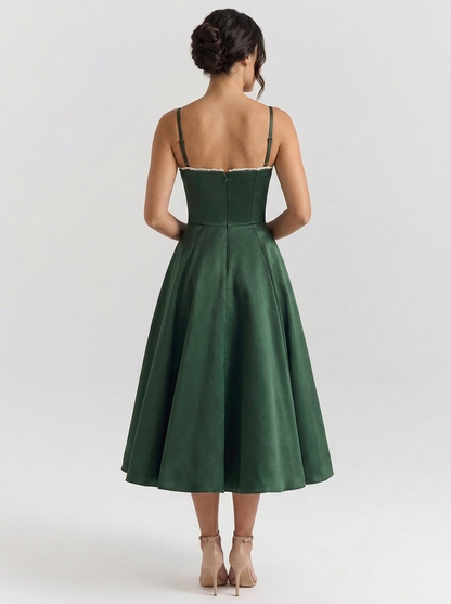 Eliana Bustier Sweetheart Midi Dress
