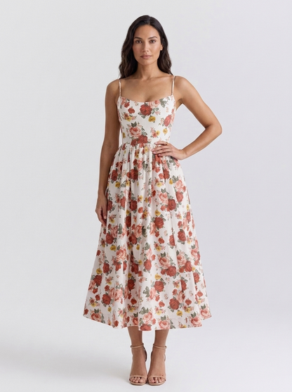 Eliana Bustier Sweetheart Midi Dress