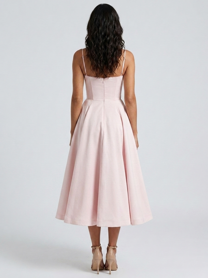 Eliana Bustier Sweetheart Midi Dress