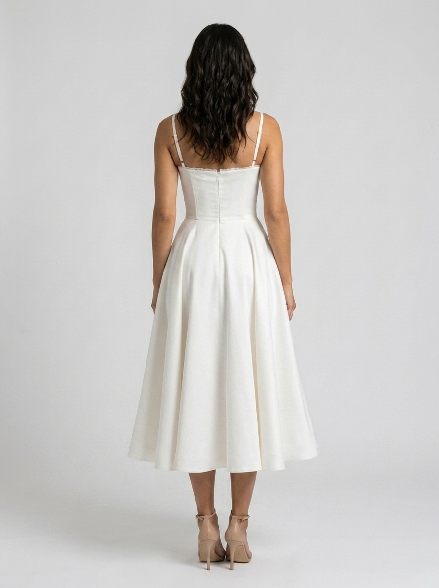 Eliana Bustier Sweetheart Midi Dress