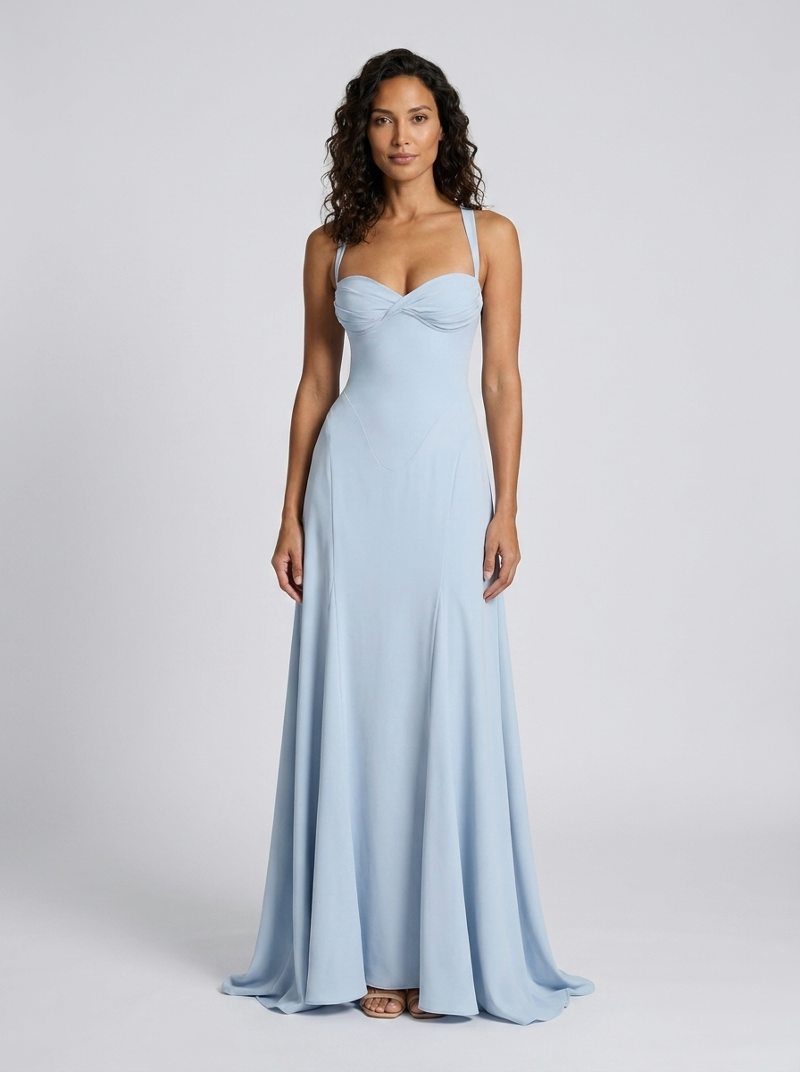 Yara Satin Sweetheart Maxi Dress