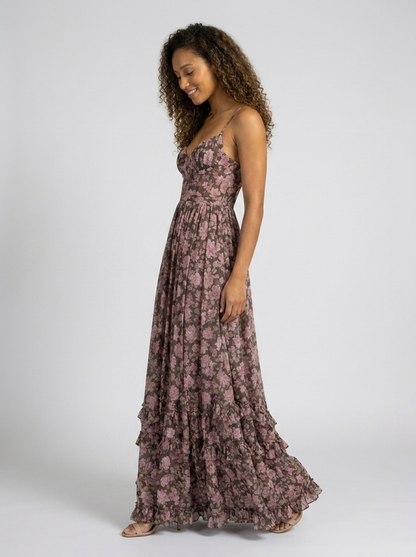 Aurelia Floral Bustier Maxi Dress