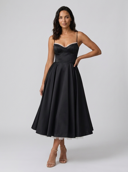 Eliana Bustier Sweetheart Midi Dress