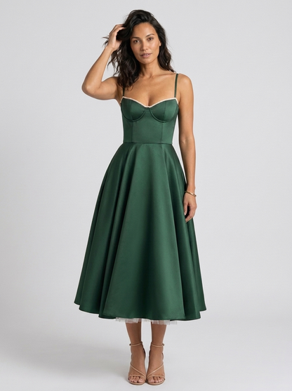 Eliana Bustier Sweetheart Midi Dress