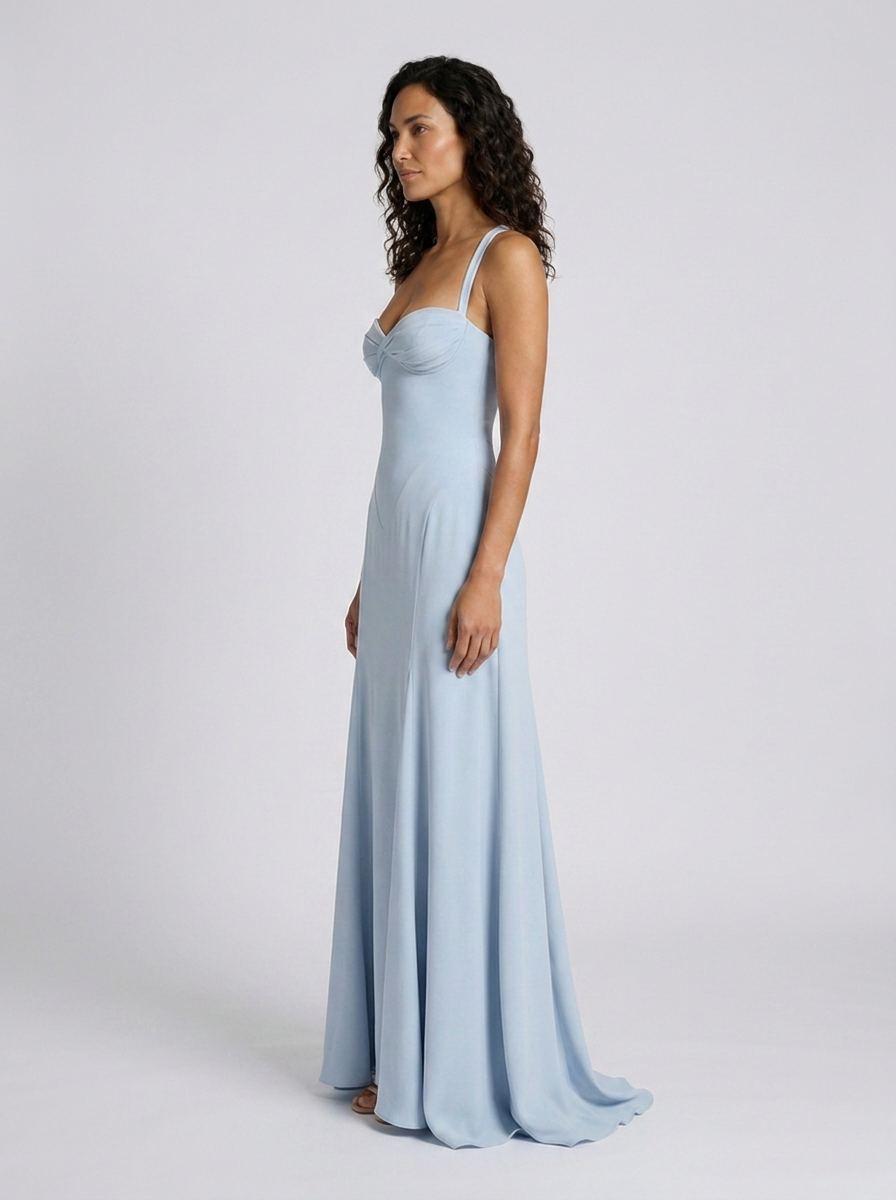 Yara Satin Sweetheart Maxi Dress