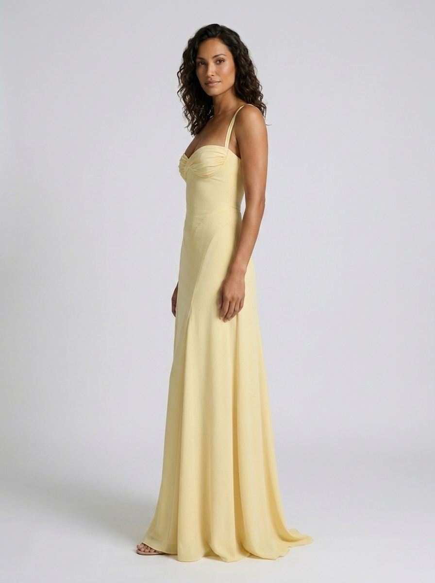 Yara Satin Sweetheart Maxi Dress