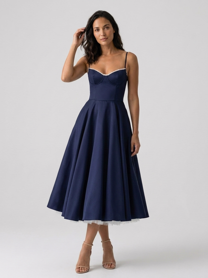 Eliana Bustier Sweetheart Midi Dress
