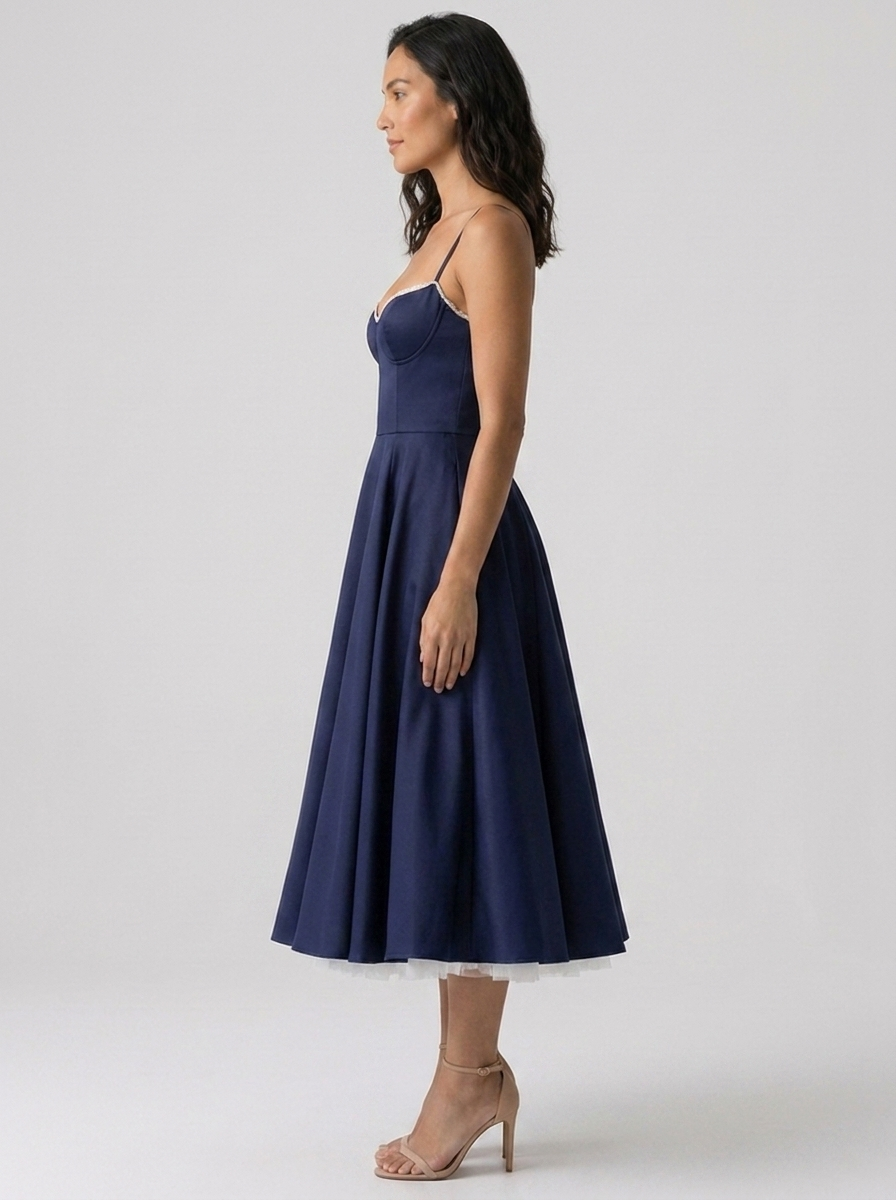 Eliana Bustier Sweetheart Midi Dress