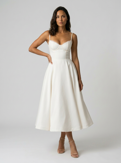 Eliana Bustier Sweetheart Midi Dress