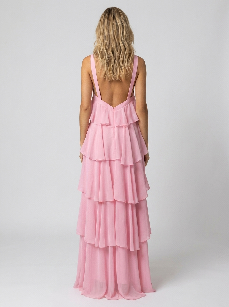 Noor Tiered Halter Maxi Dress