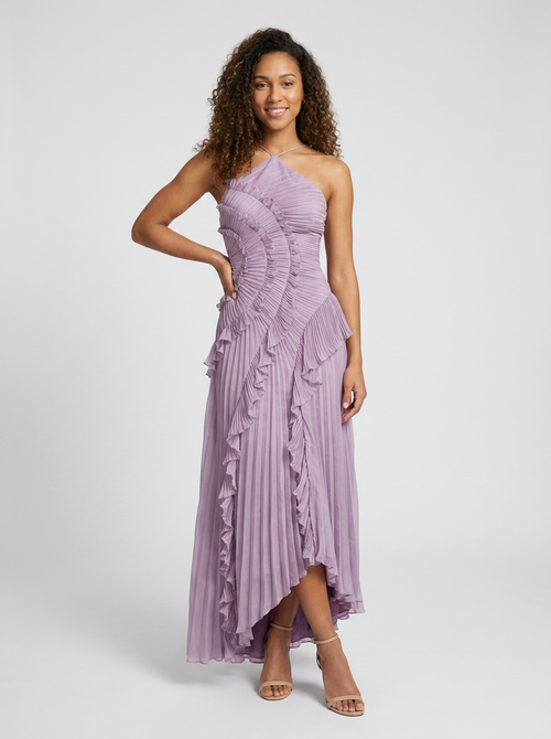 Valeska Ruffle Maxi Dress - Lilac
