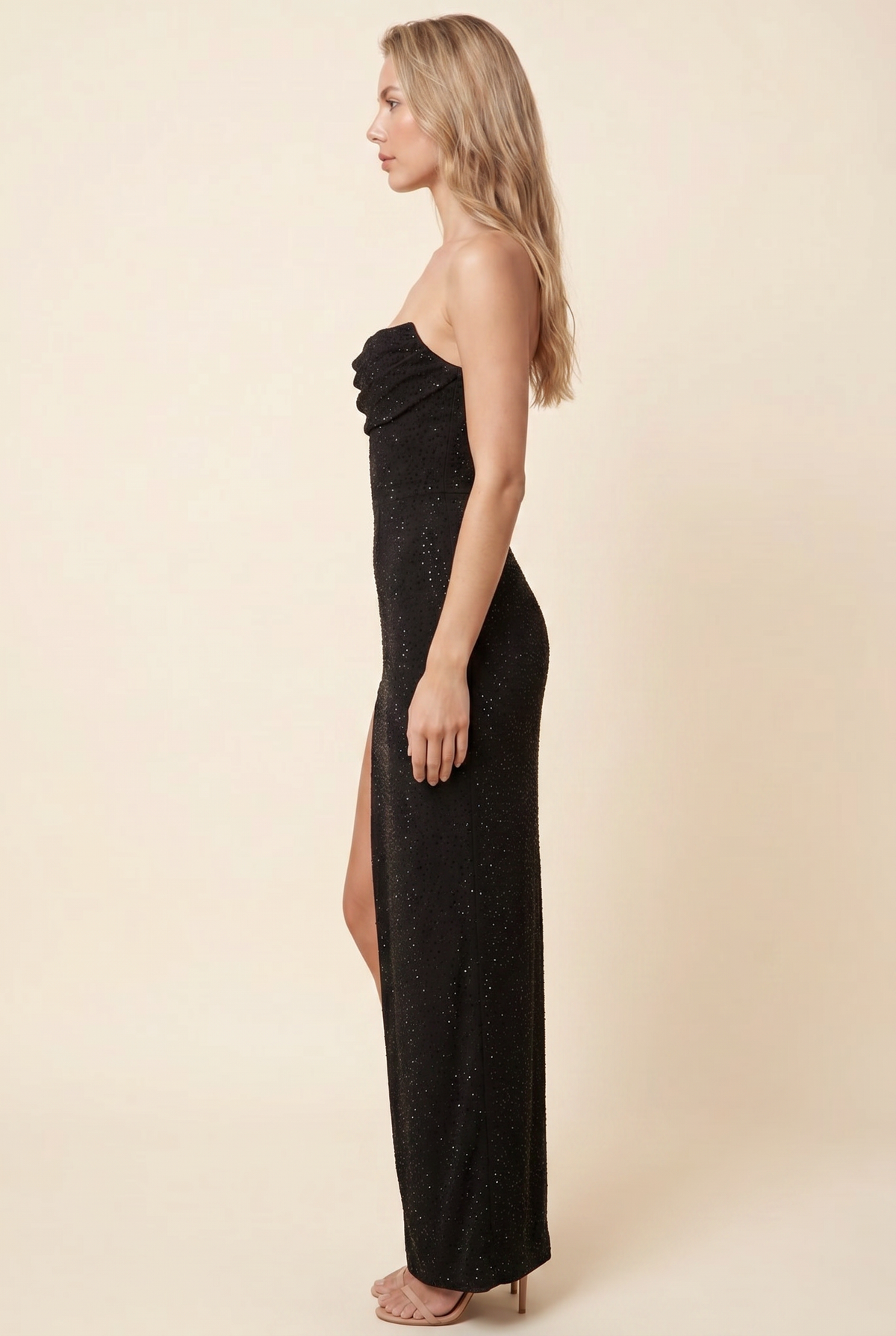 Verona Strapless Maxi Dress - Black