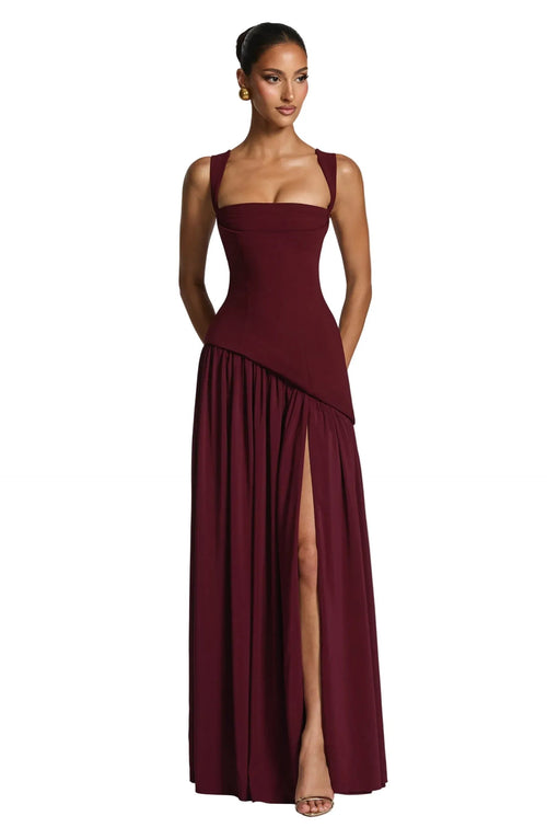 Emelia Maxi Dress - Burgundy